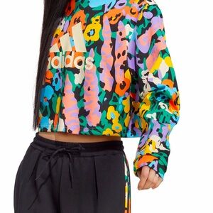 Cropped Adidas 80’s Colorful Athletic Sweatshirt